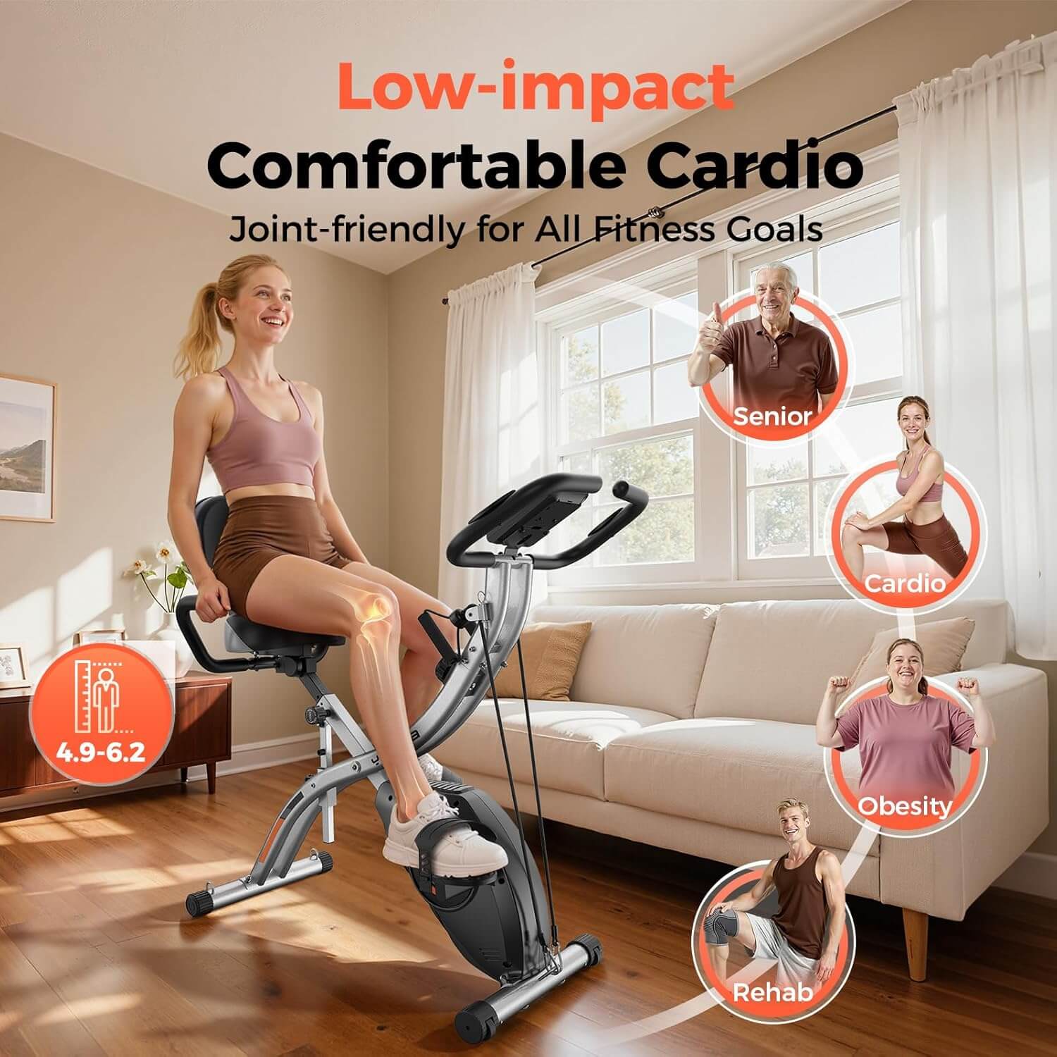 Yosuda Folding Stationary Exercise Bike