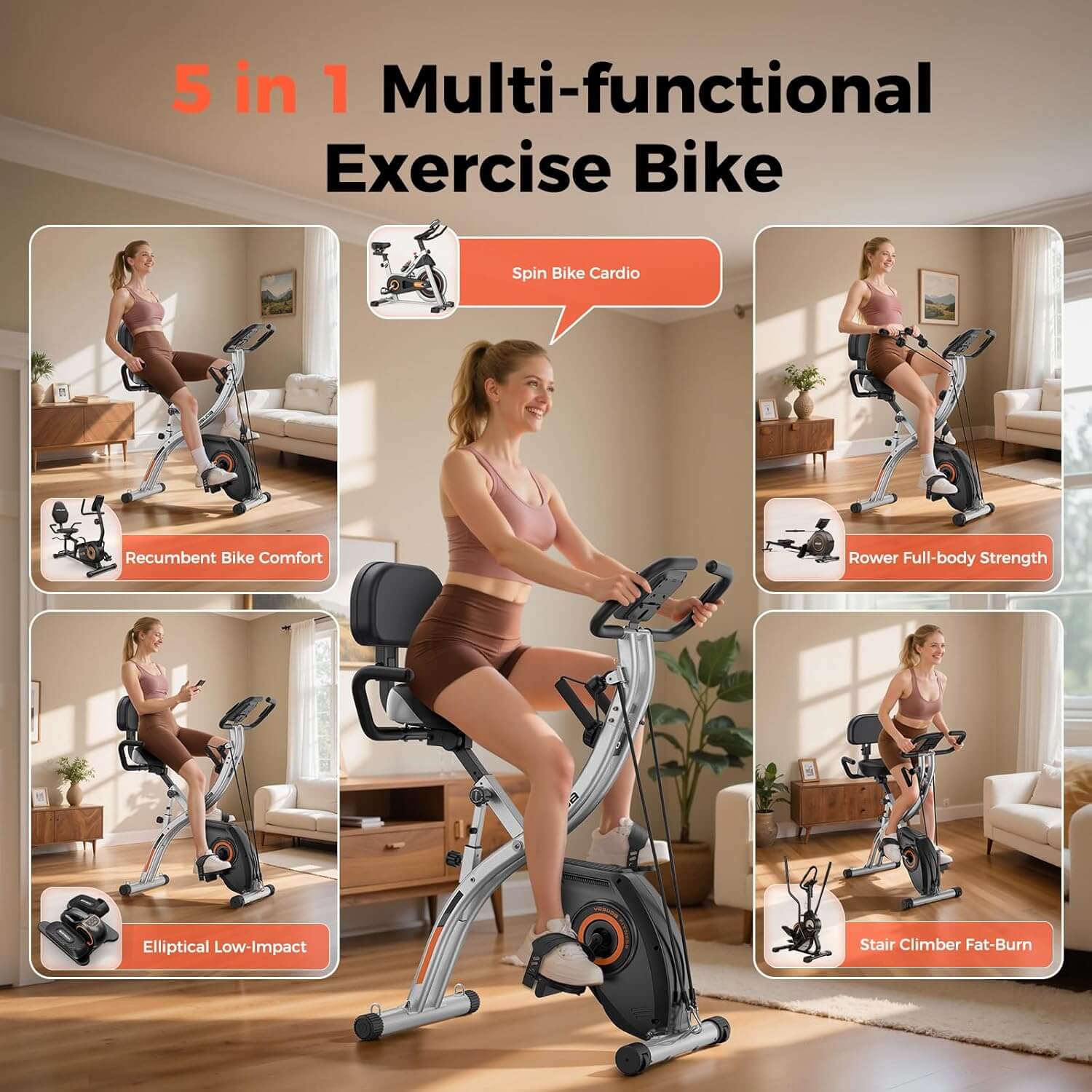 Yosuda Folding Stationary Exercise Bike
