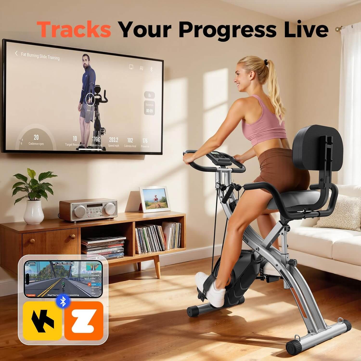Yosuda Folding Stationary Exercise Bike