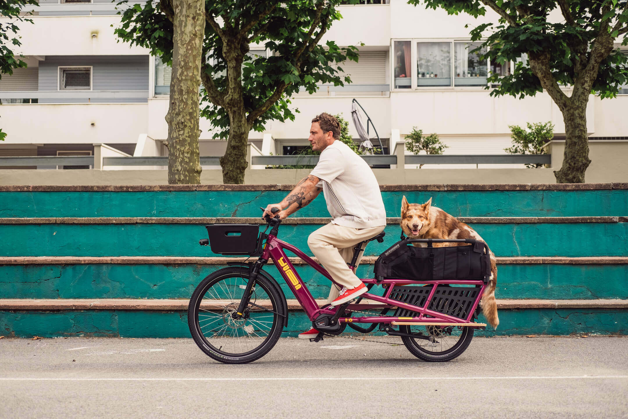Vélo cargo électrique pas cher — Yuba Spicy Curry V4 à 3 places