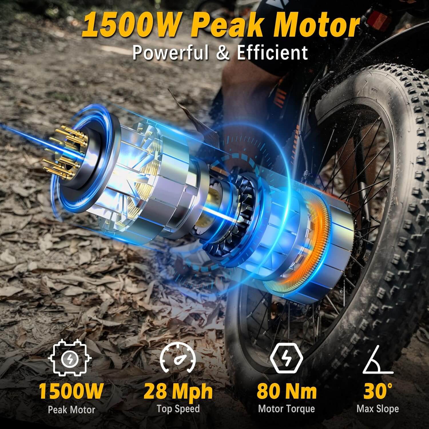 ZDZA ZA01 1500W Fat Tire Electric Mountain Bike