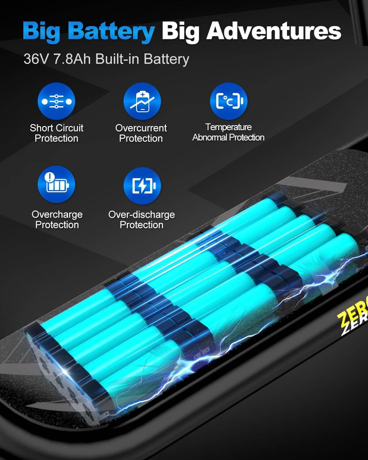 ZDZA ZD06 800W Foldable Electric Scooter with Seat, Basket