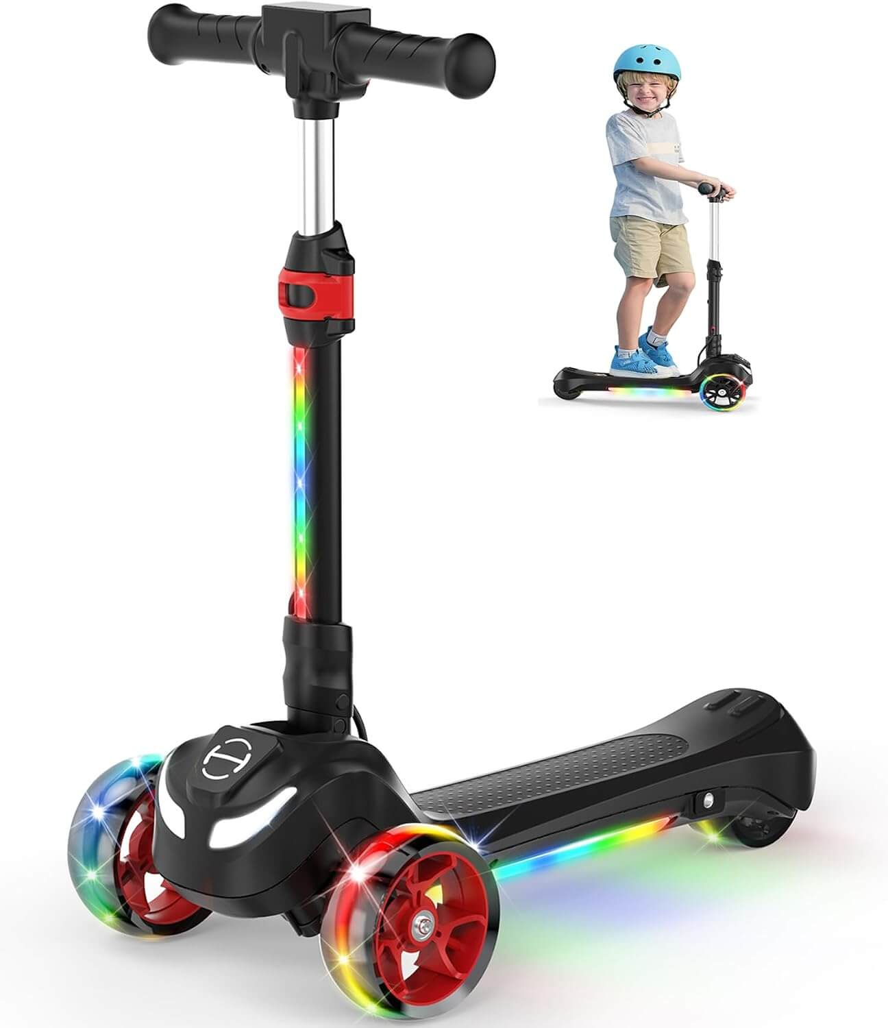 Zaprun B2 Kids' 3-Wheel Folding Electric Scooter