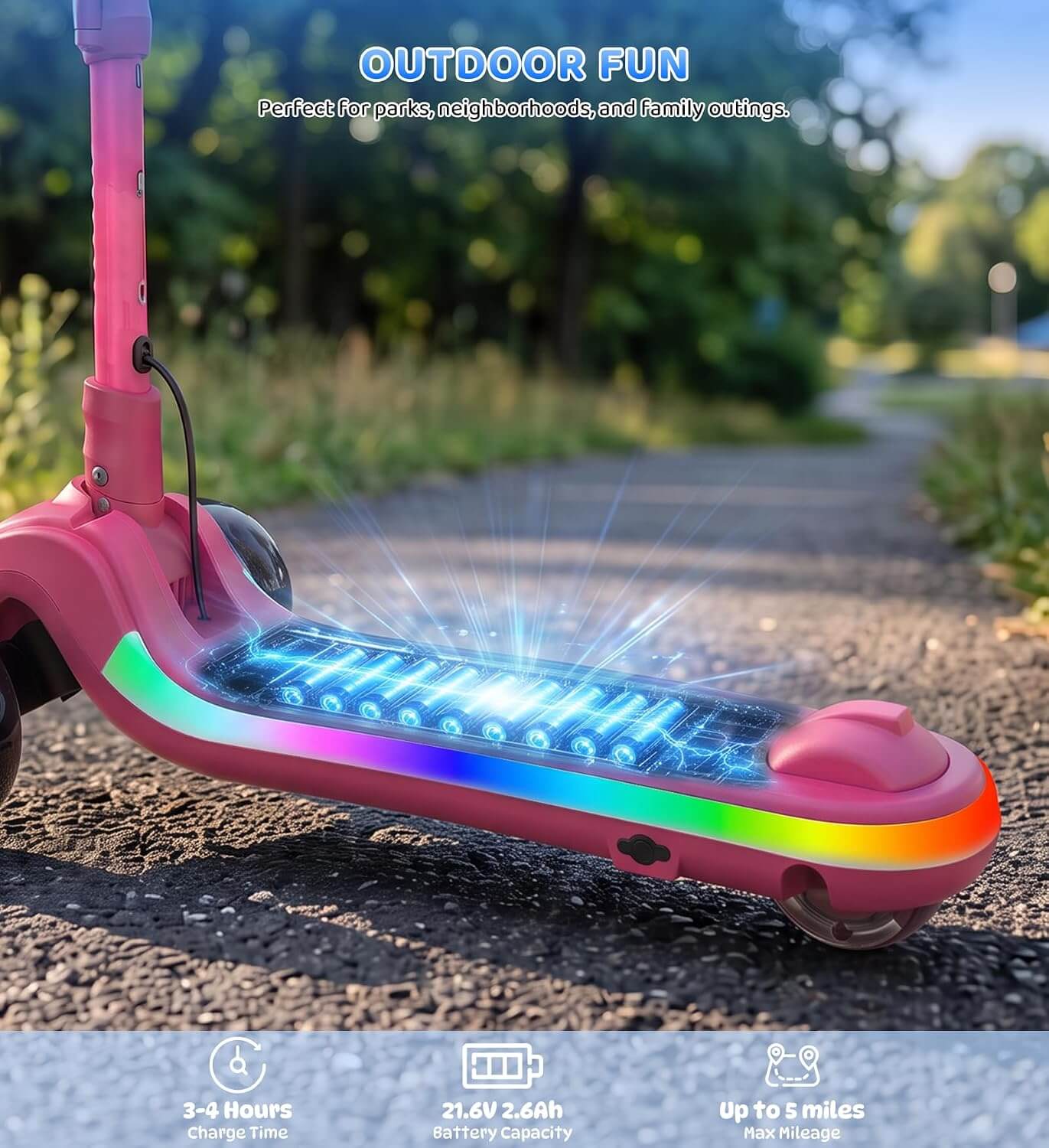 Zaprun ZB2PRO Kids' 3-Wheel Folding Electric Scooter