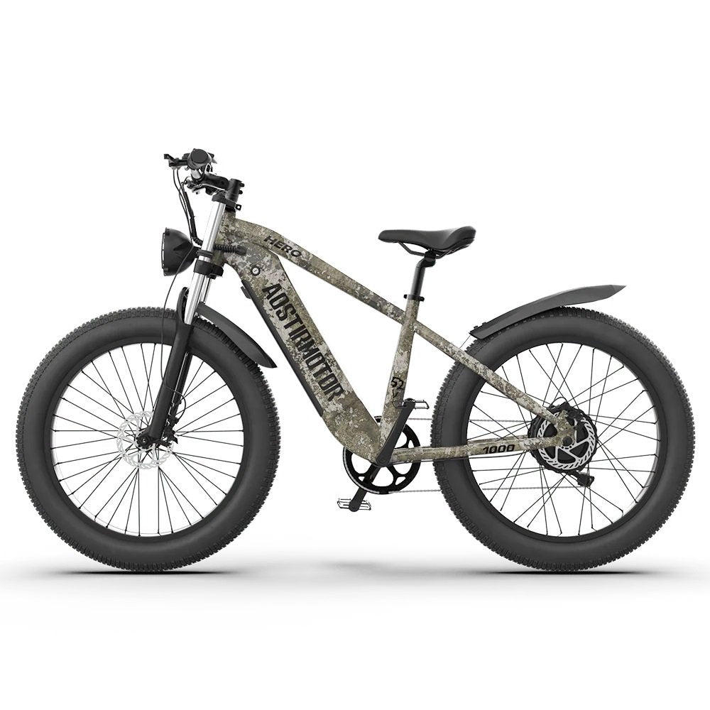 2025 Aostirmotor HERO 1000W 52V 7 Speed Fat Tire Electric Mountain Bike