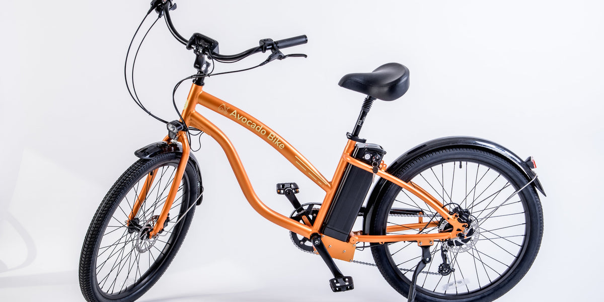 yazoo crossbike c3 8 2026 Avocado COLIGNY 350W 8 Speed Aluminum Electric Beach Cruiser Bike — Upzy.com