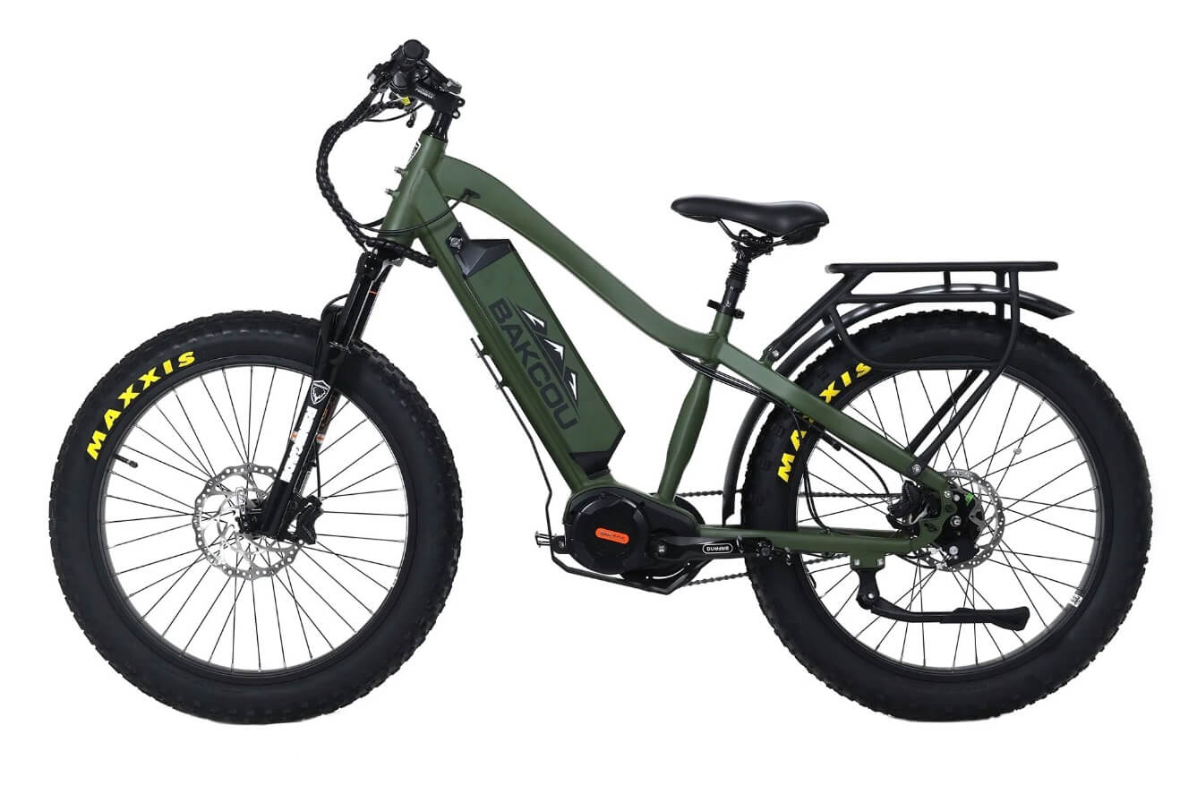 2026 Bakcou Mule Jäger Mid Drive Torque Sensor Suspension Fat Tire Electric Bike