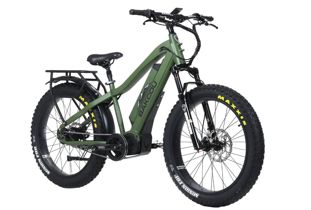 2026 Bakcou Mule Jäger Mid Drive Torque Sensor Suspension Fat Tire Electric Bike