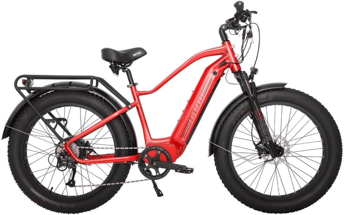 2023 Biktrix Juggernaut Hub Duo Step-Over 750W Hub-Drive Fat Tire Electric Bike - Upzy.com