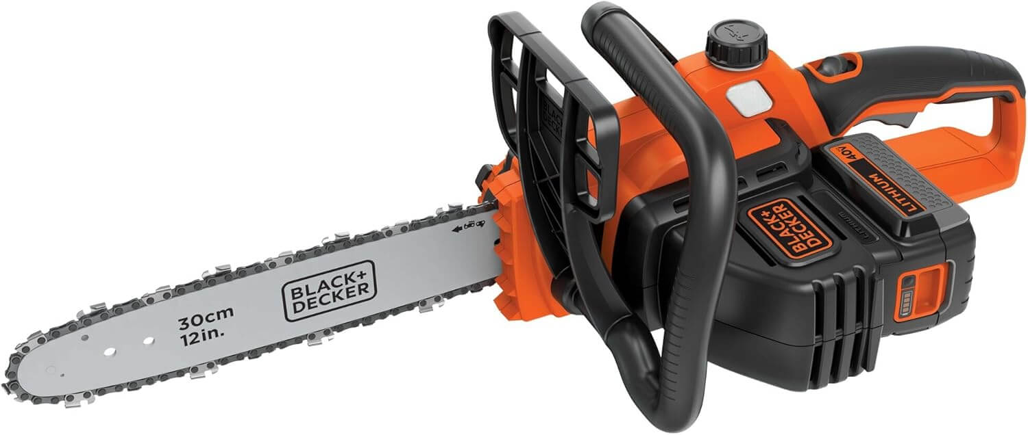 Black Decker 40V Max 12″ Cordless Electric Chainsaw, LCS1240