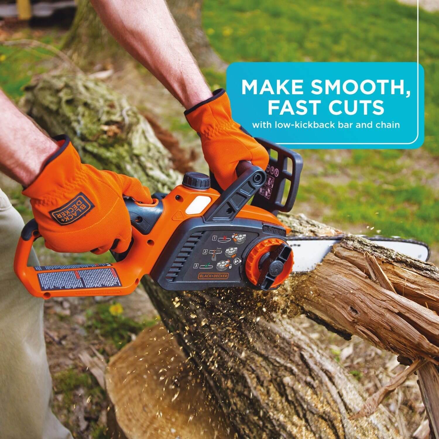 Black Decker 40V Max 12″ Cordless Electric Chainsaw, LCS1240