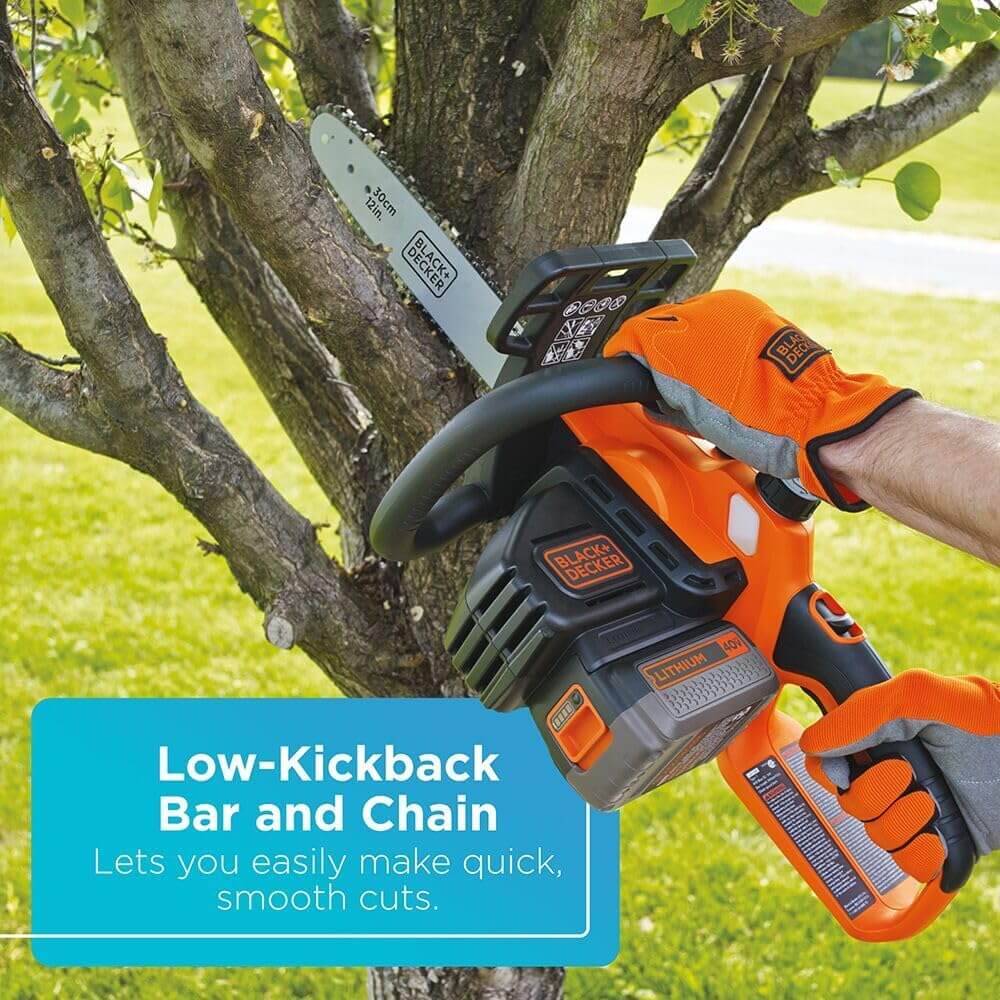Black Decker 40V Max 12″ Cordless Electric Chainsaw, LCS1240