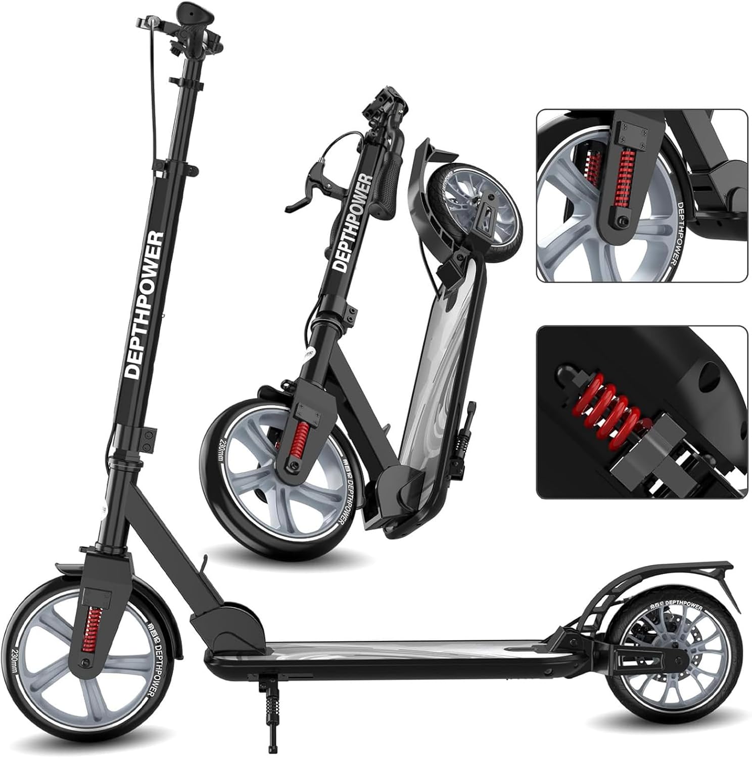 CUIOT Store Big Wheels Youth Kick Scooter, Ages 6+