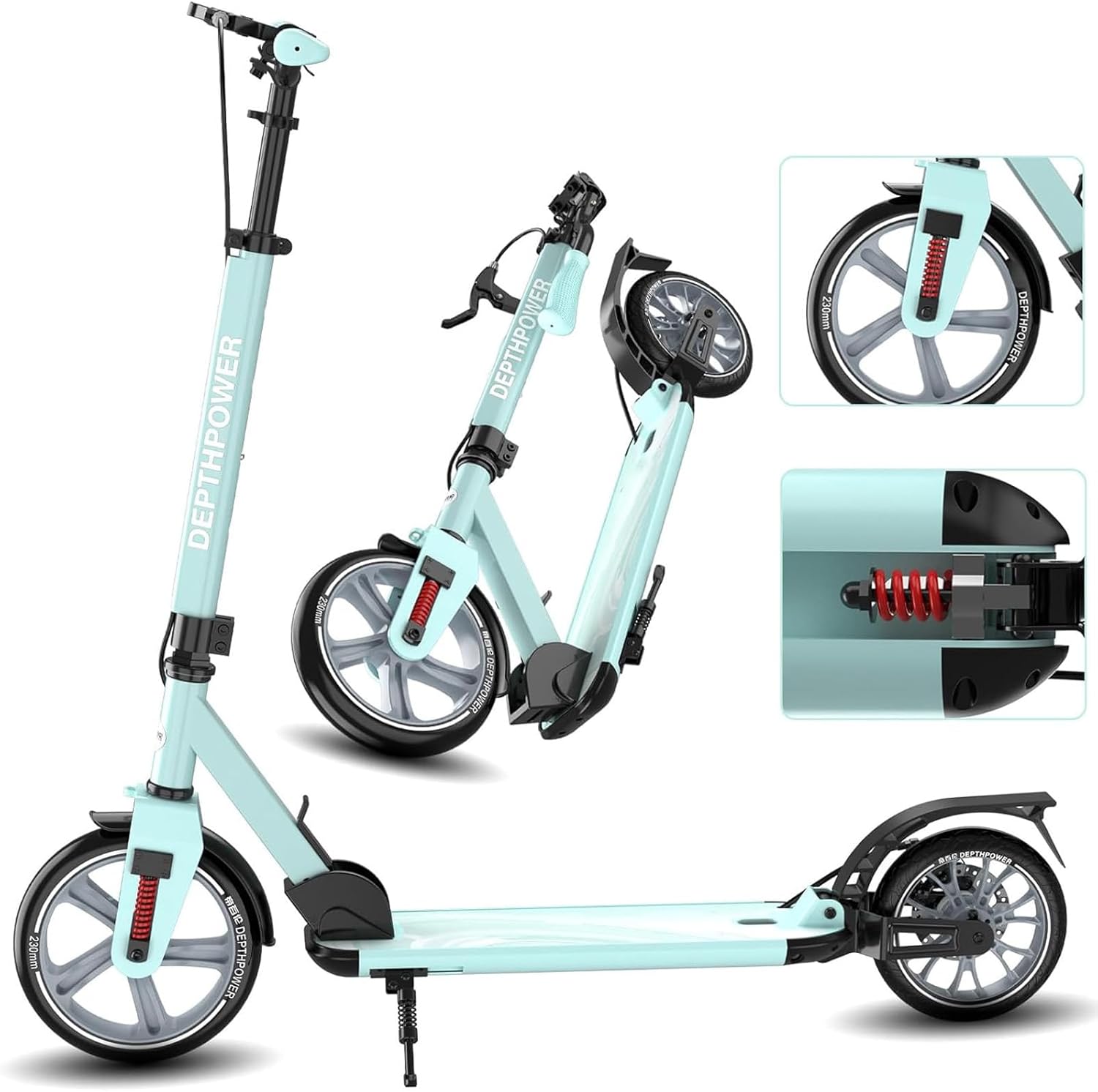 CUIOT Store Big Wheels Youth Kick Scooter, Ages 6+