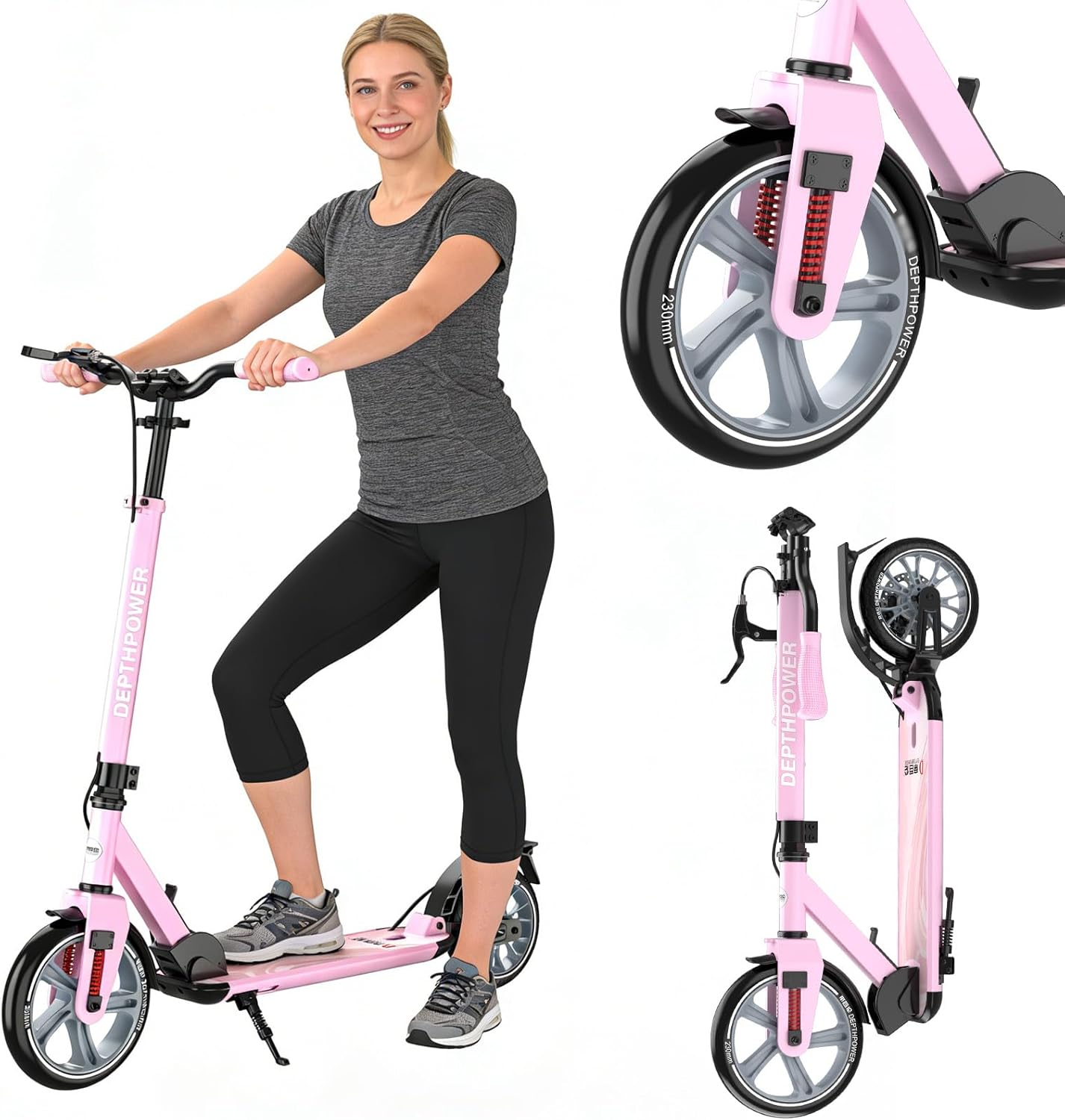 CUIOT Store Big Wheels Youth Kick Scooter, Ages 6+