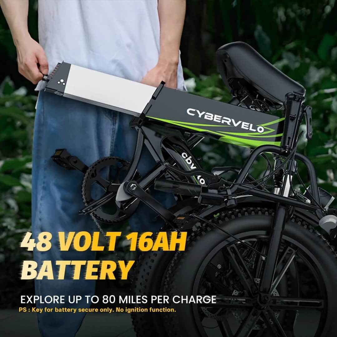 Cybervelo 20" EK5 750W 48V 16Ah Full Suspension Adults Folding Electric Bike