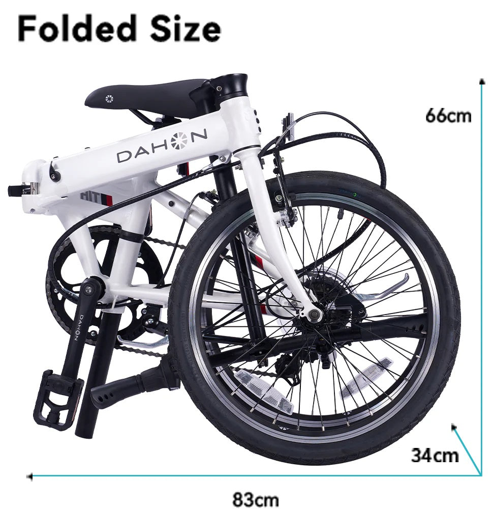 2026 Dahon HIT D7 7 Speed Folding Bike, 20" Wheels
