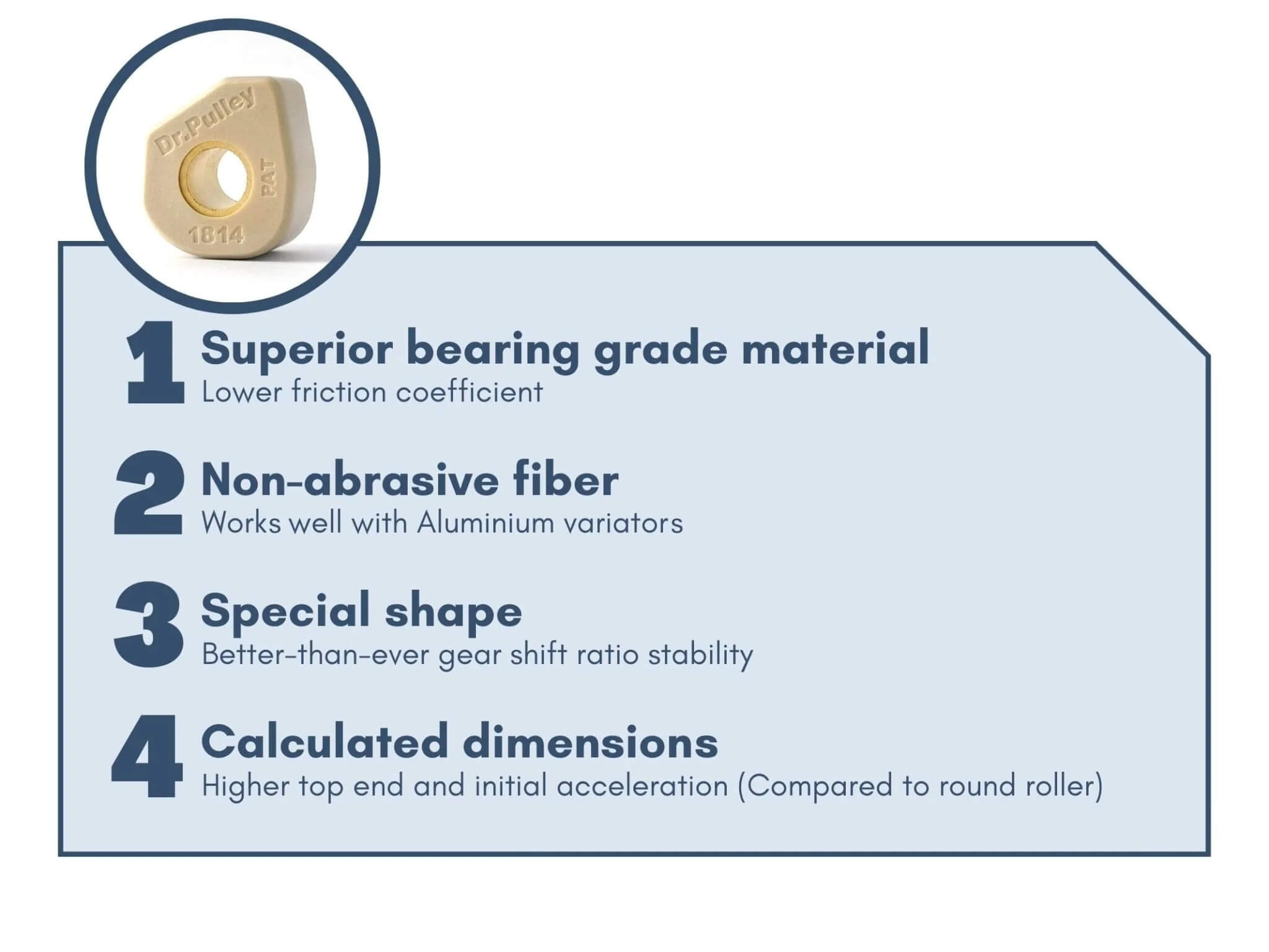 Dr. Pulley 21x17 SLIDING Roller Weights, 1200-1113