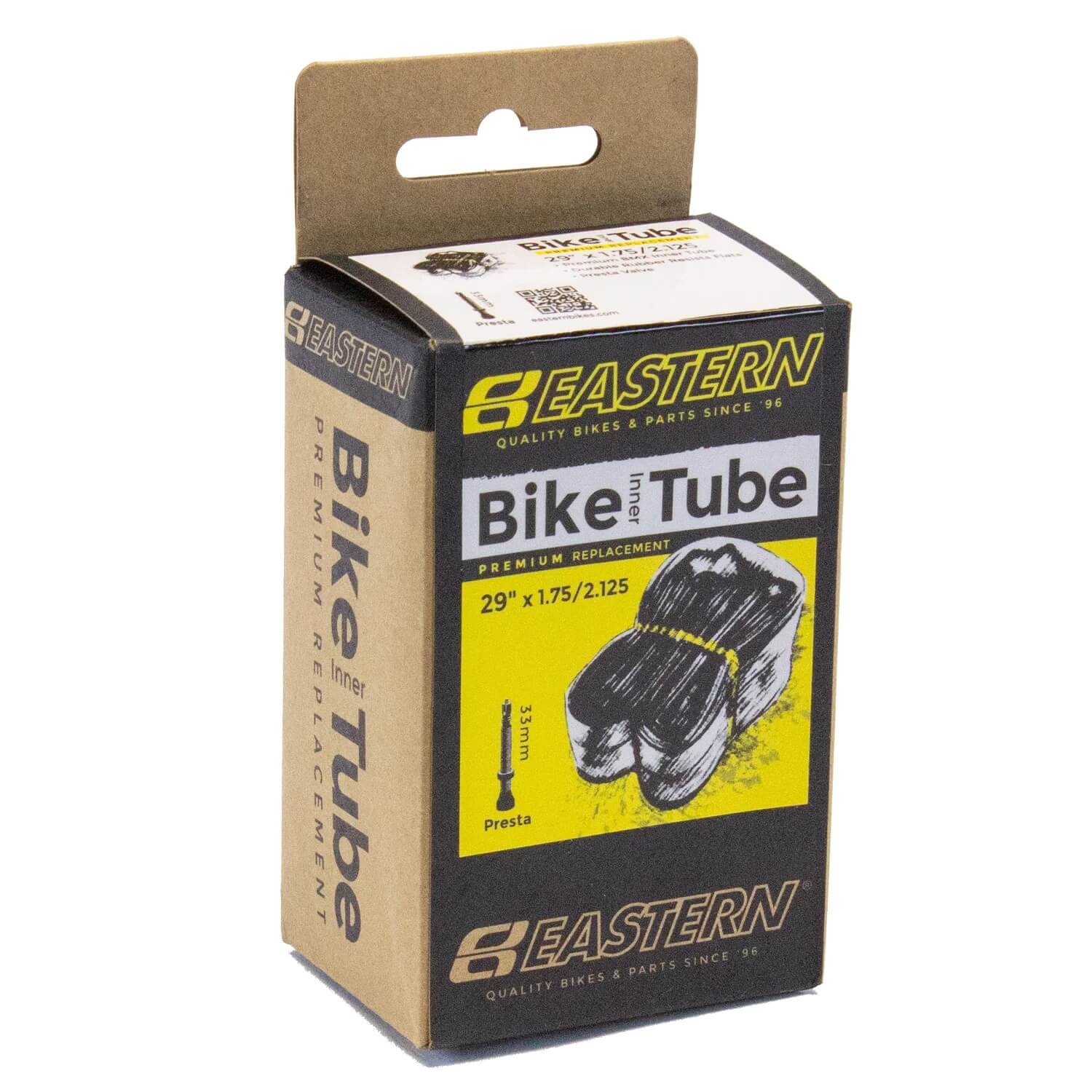 Eastern Bikes PRESTA 3mm 29"x1.75/2.125" INNER TUBE, 1 Pack