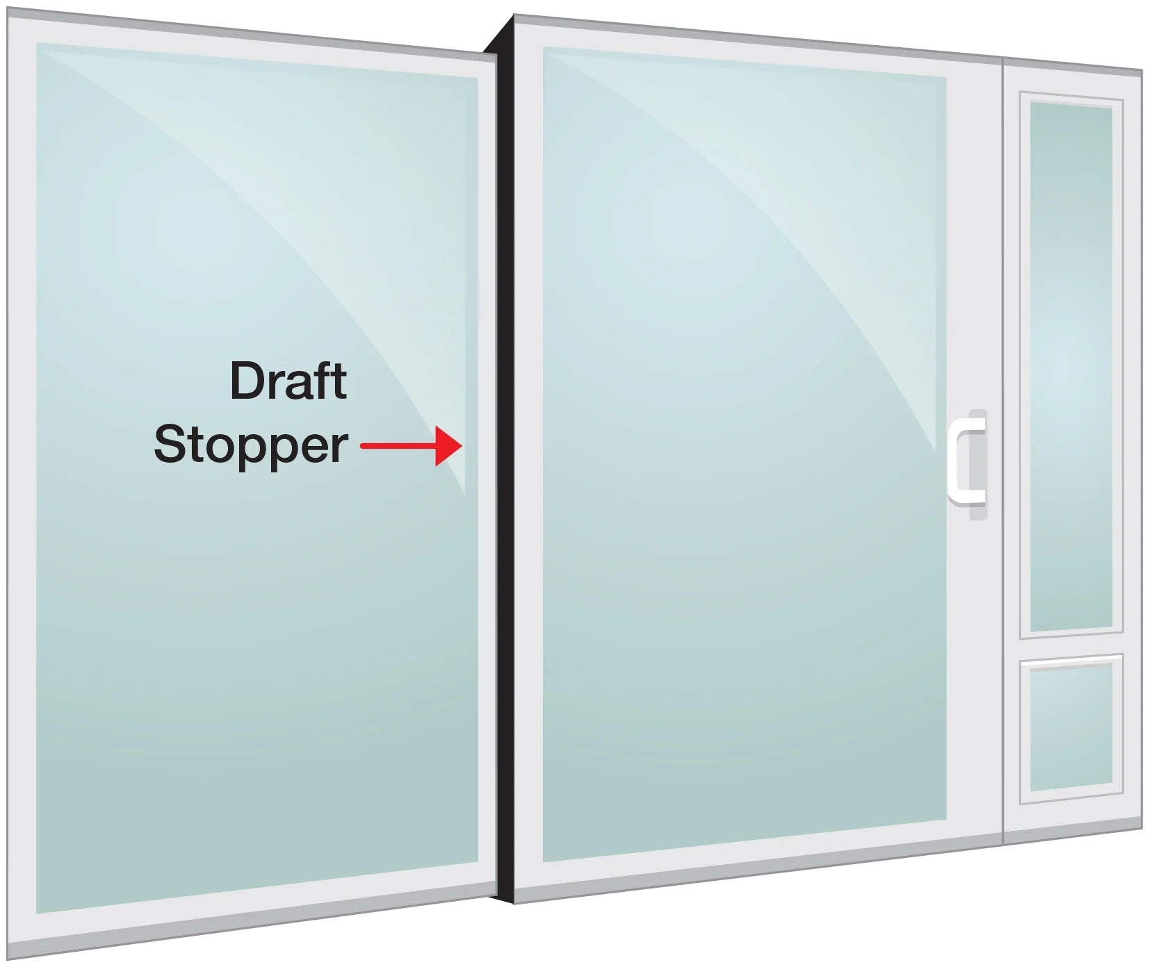Endura Flap Replacement Sliding Door 'Draft Stopper' Center Post Weatherstrip for Pet Doors