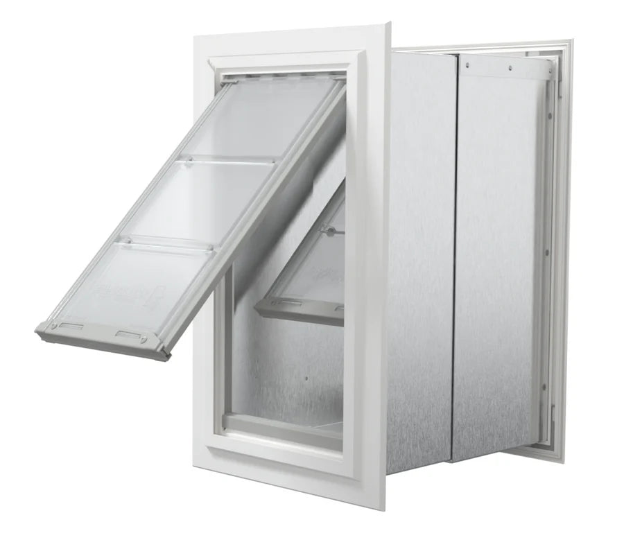 Endura Patio Pacific DOUBLE FLAP, WALL MOUNT Pet Door for THICK Walls