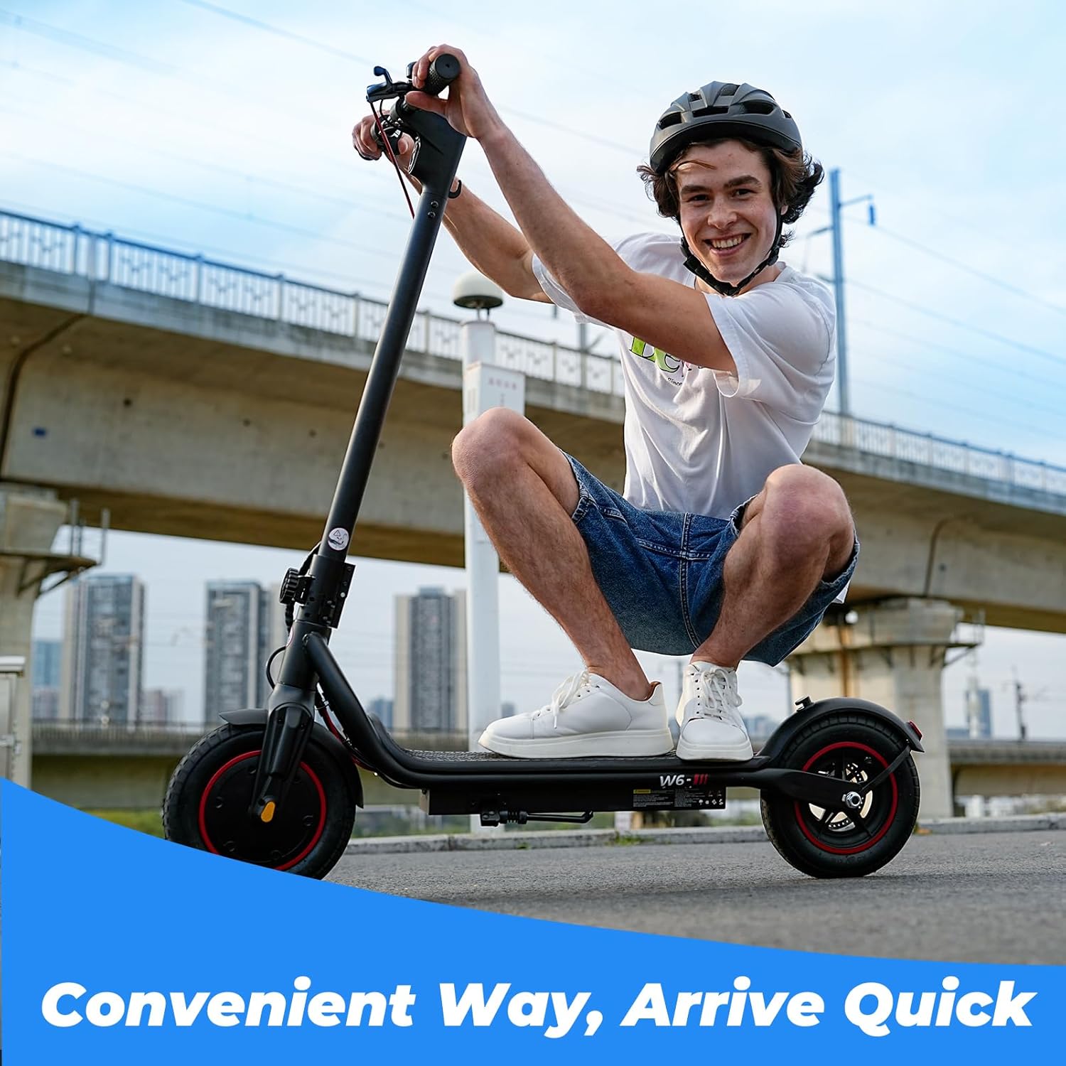 Escoone W6 500W 10" Wheels Folding Electric Scooter