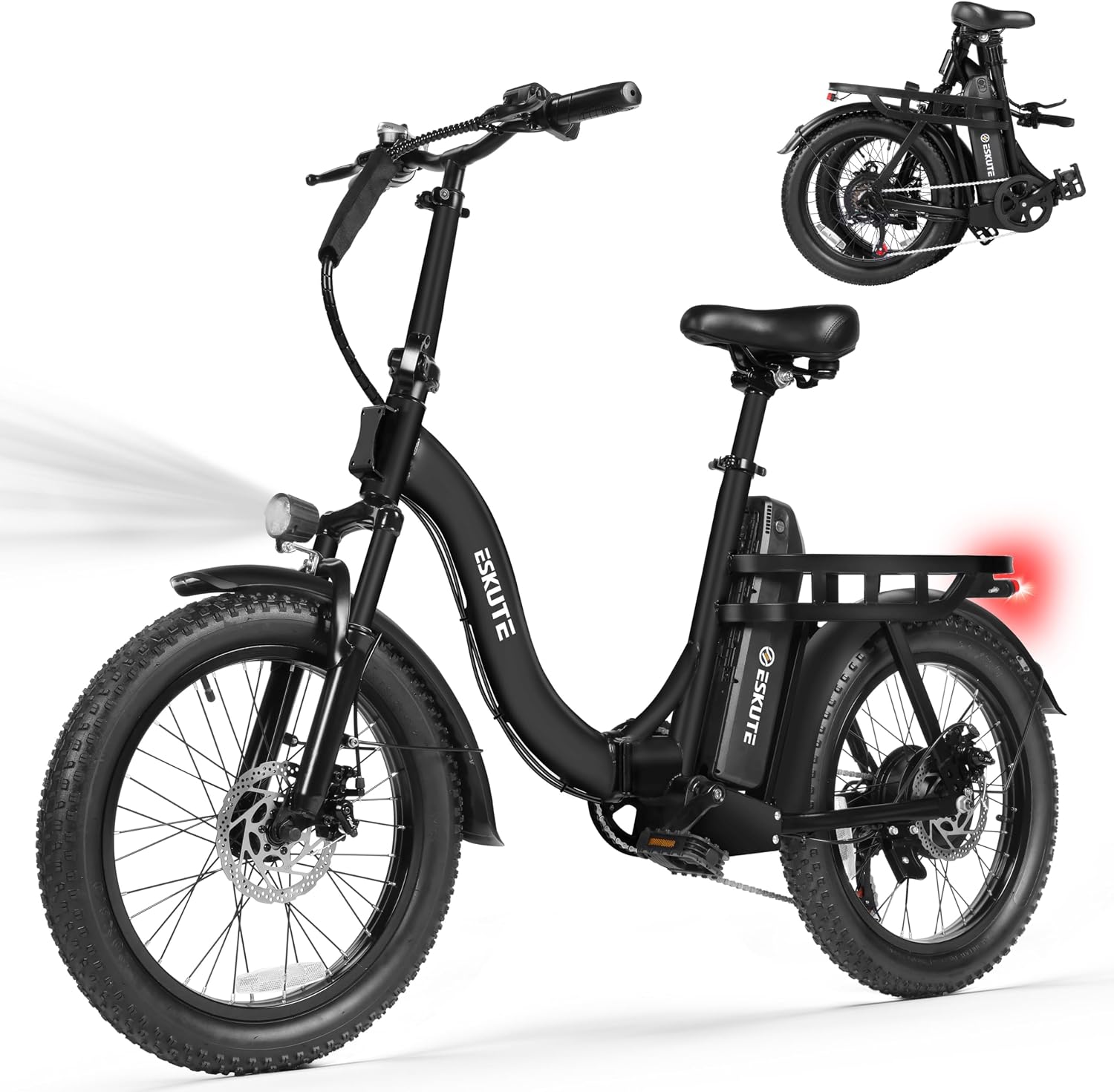 ESKUTE D200 1200W 48V 13Ah 7-Speed Step‑Through Adults Electric Bike