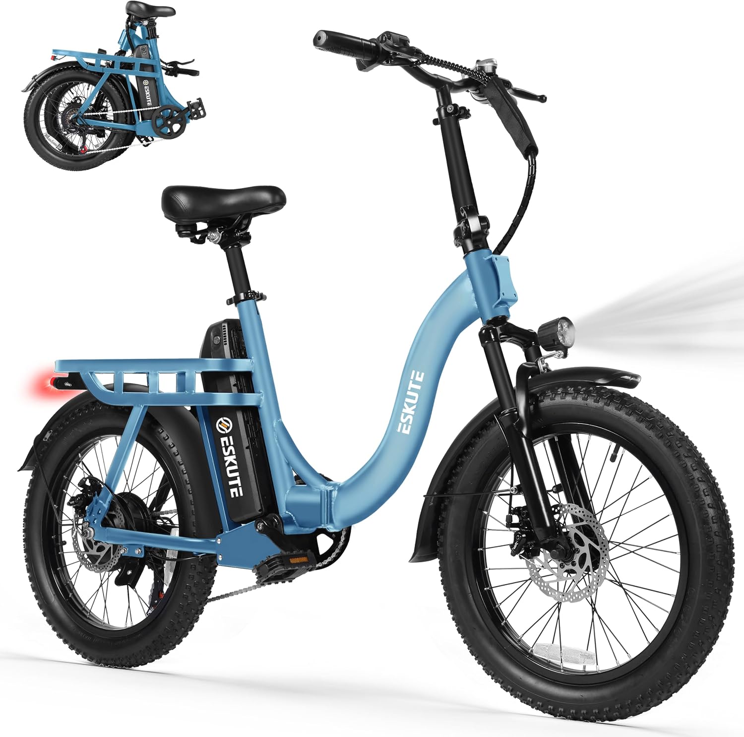 ESKUTE D200 1200W 48V 13Ah 7-Speed Step‑Through Adults Electric Bike
