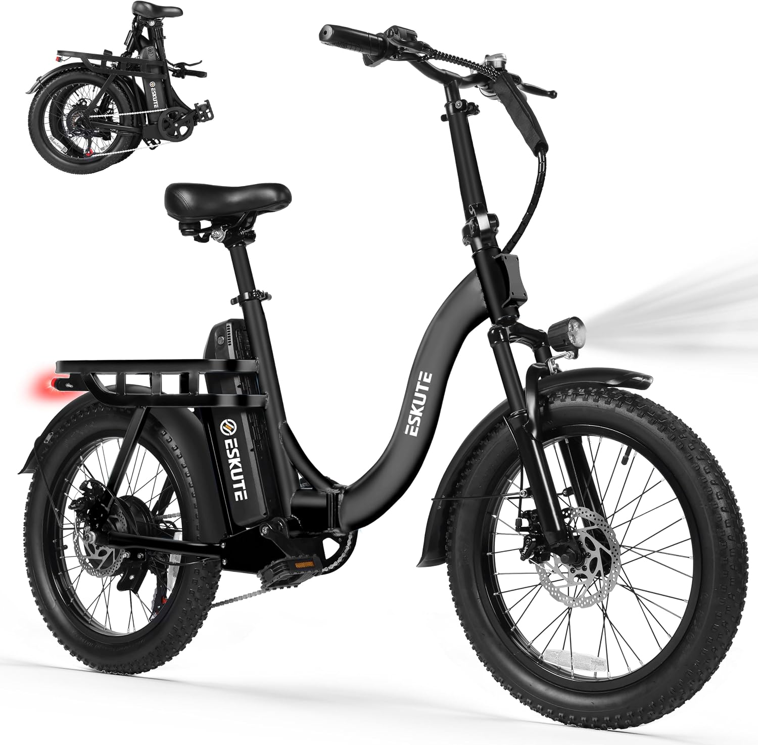 ESKUTE D200 1200W 48V 13Ah 7-Speed Step‑Through Adults Electric Bike