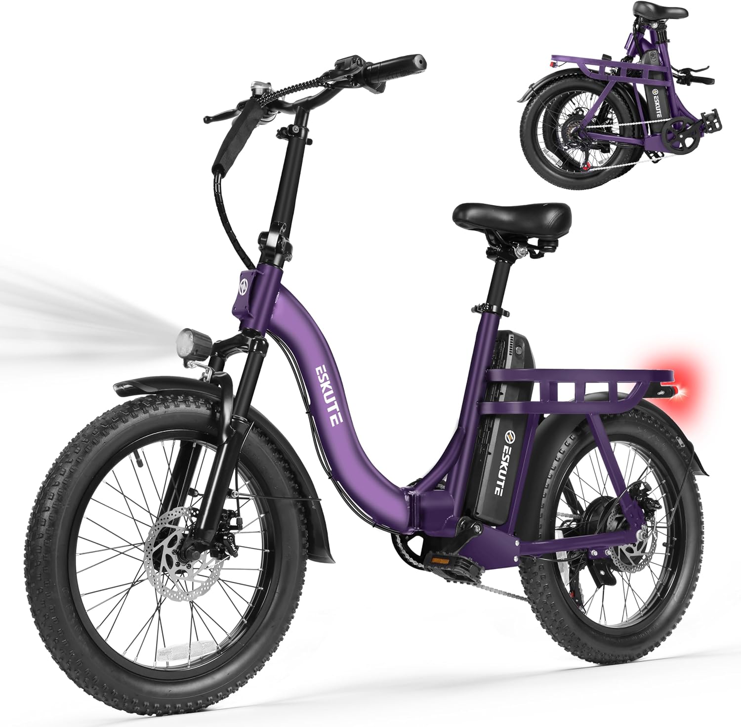 ESKUTE D200 1200W 48V 13Ah 7-Speed Step‑Through Adults Electric Bike