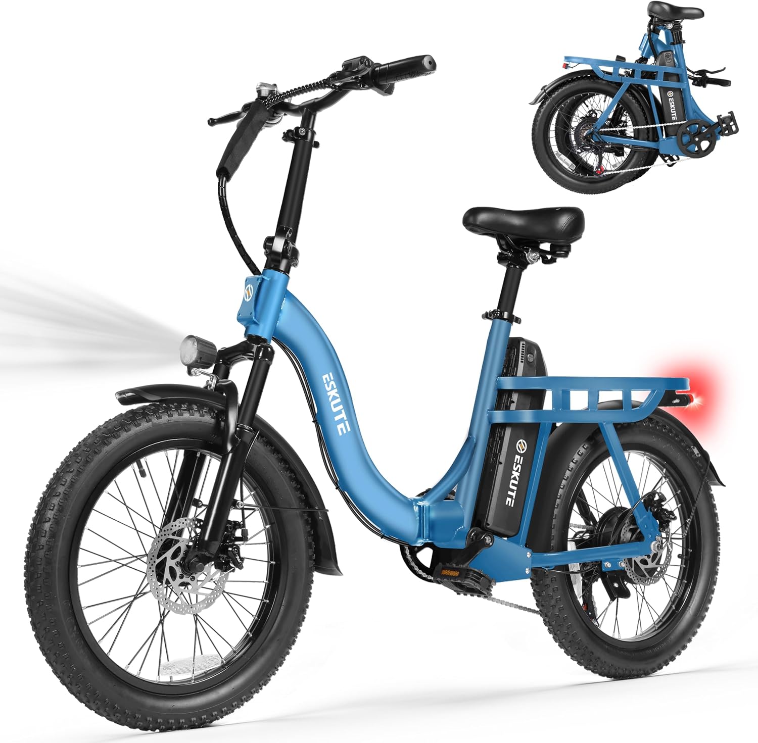 ESKUTE D200 1200W 48V 13Ah 7-Speed Step‑Through Adults Electric Bike