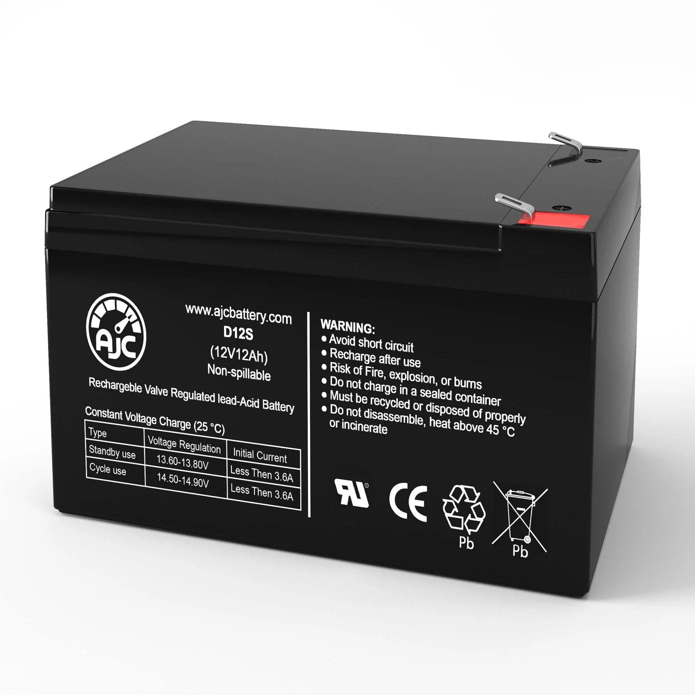 EV Rider Replacement 12V 12AH SLA BATTERY For HP6 Wheelchair