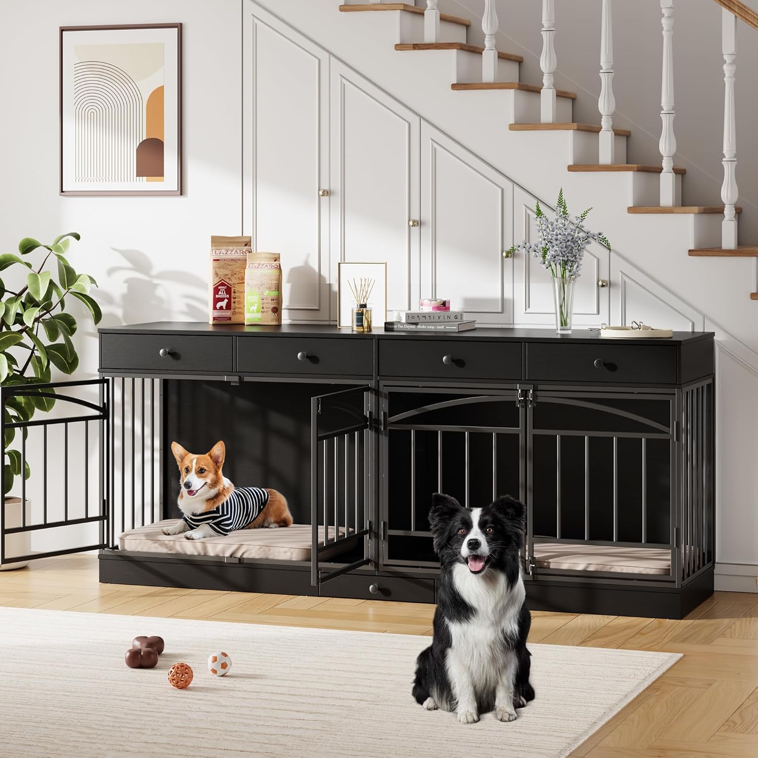 Garvee 78.7" Dog Crate Furniture