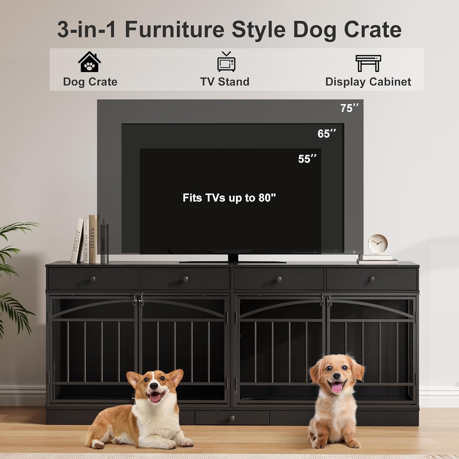 Garvee 78.7" Dog Crate Furniture