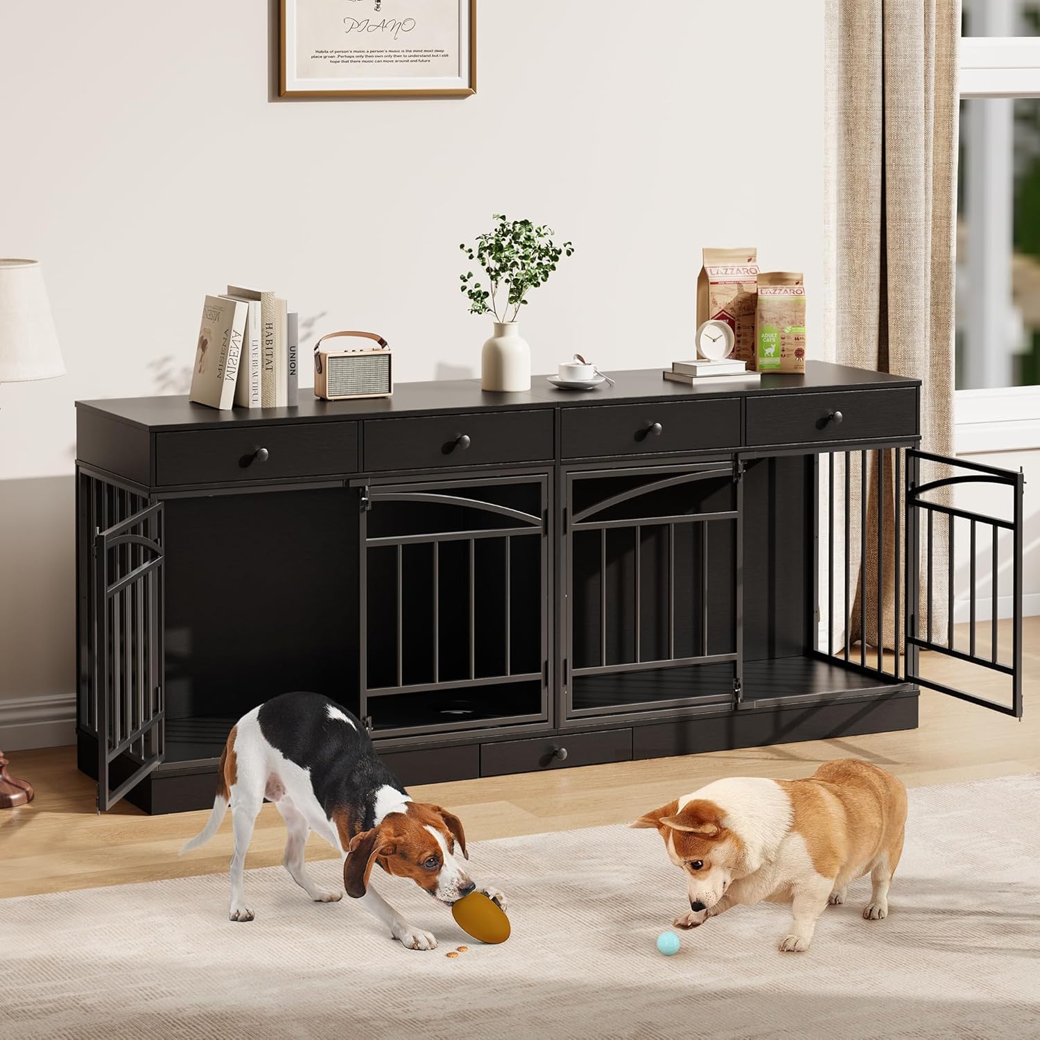 Garvee 78.7" Dog Crate Furniture