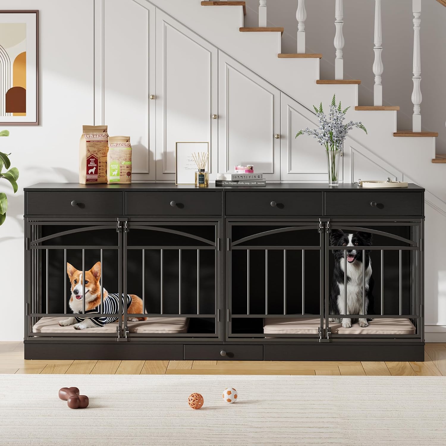 Garvee 78.7" Dog Crate Furniture