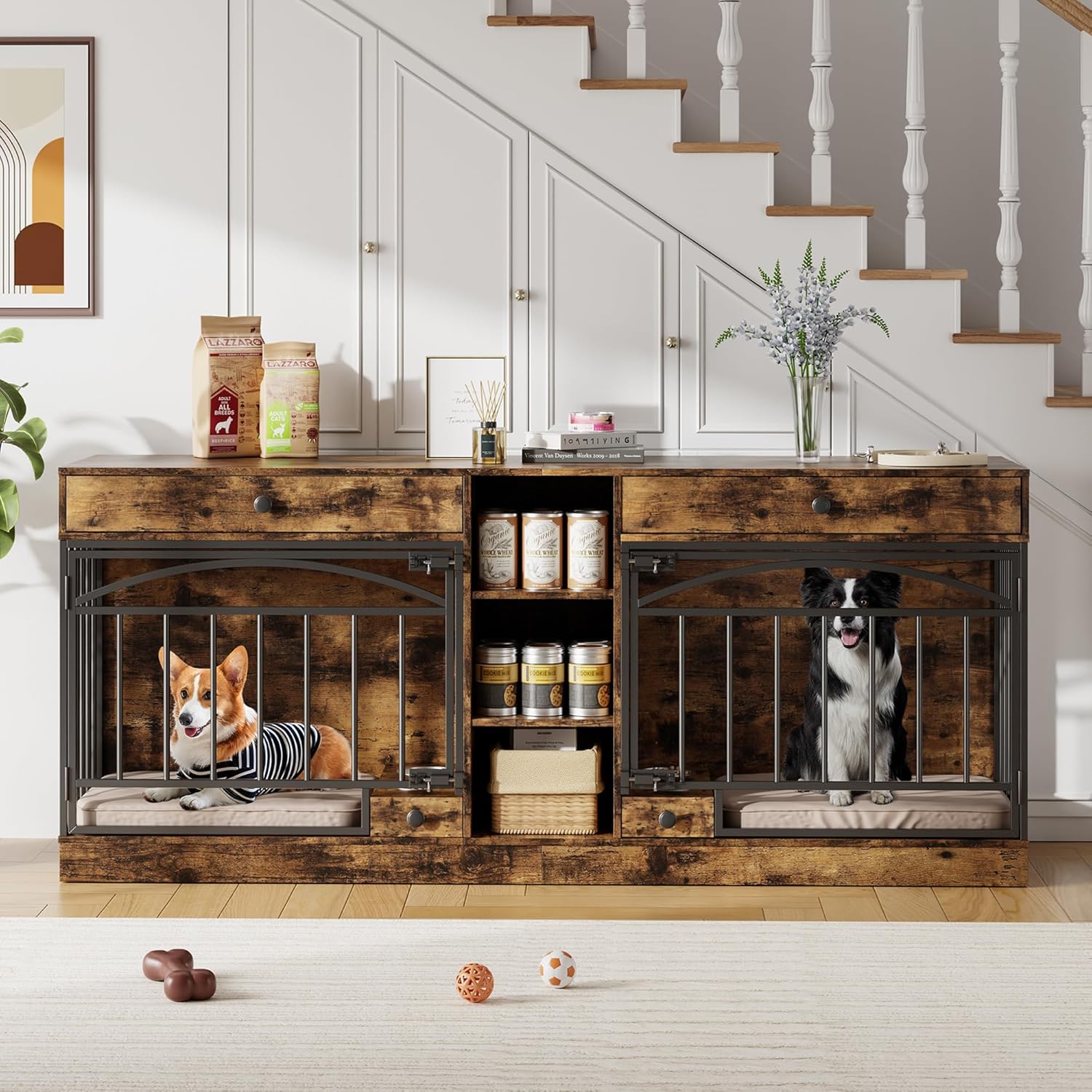Garvee 78.7" Dog Crate Furniture