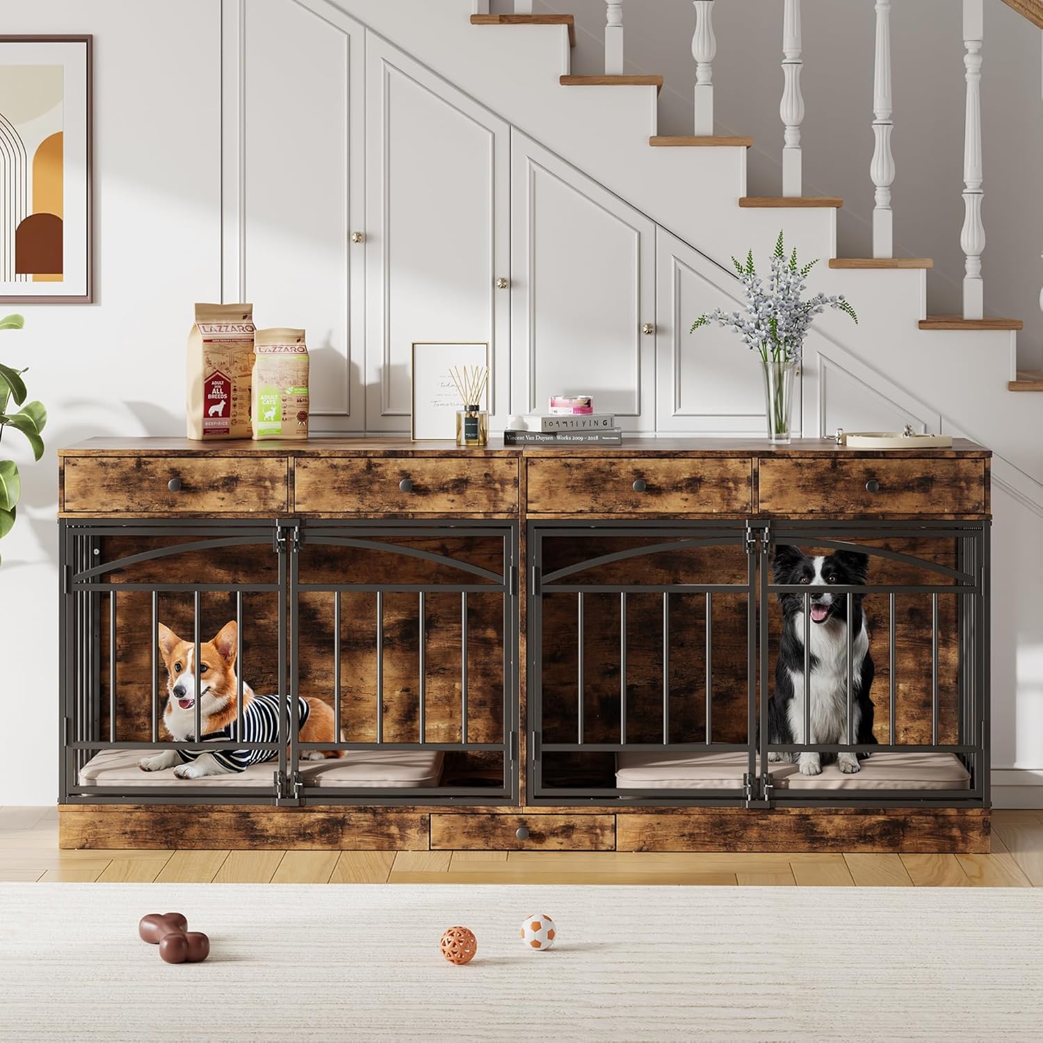 Garvee 78.7" Dog Crate Furniture