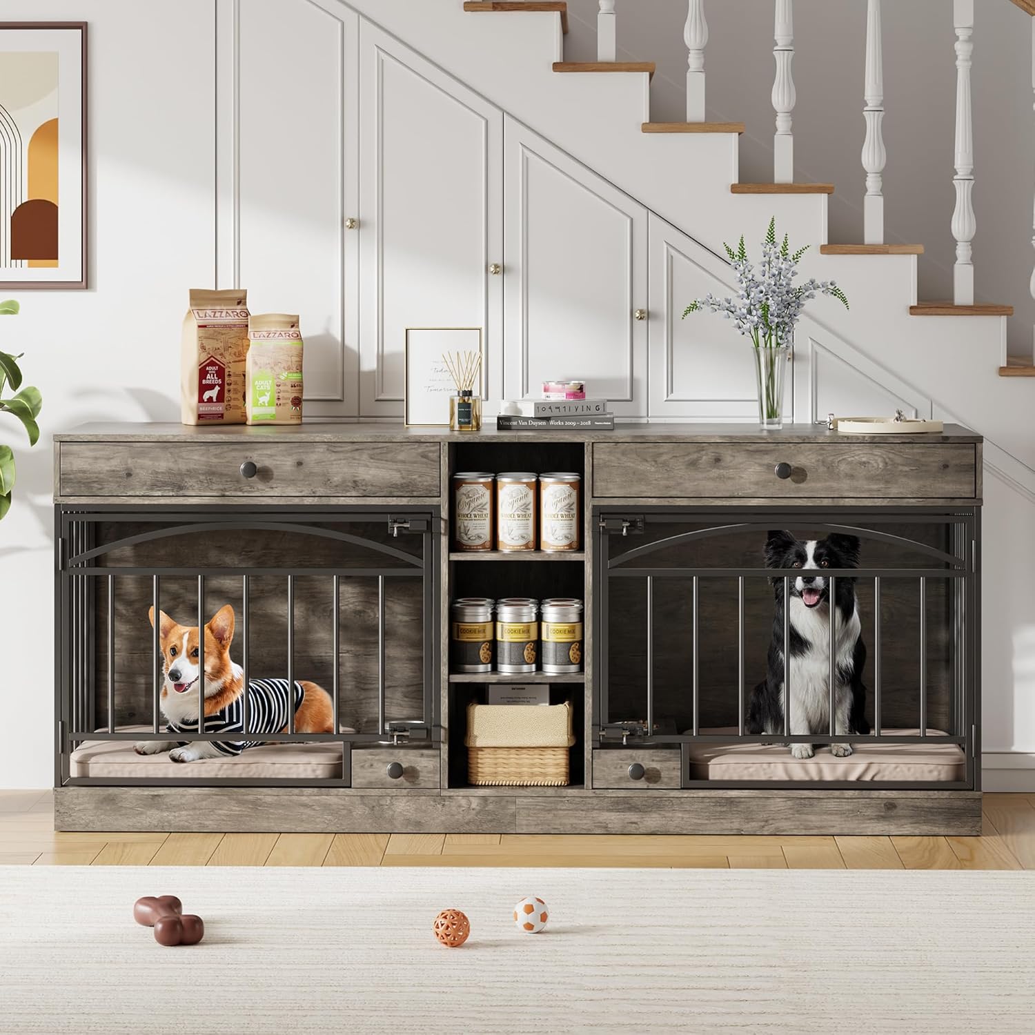 Garvee 78.7" Dog Crate Furniture