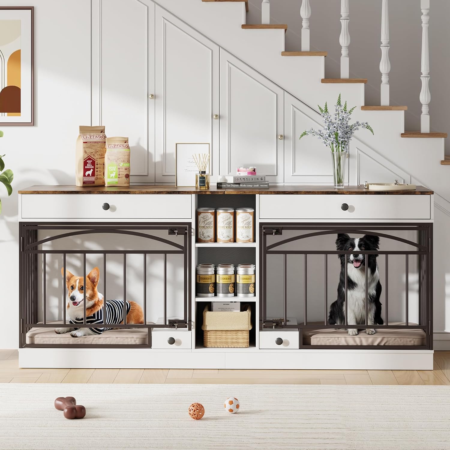 Garvee 78.7" Dog Crate Furniture