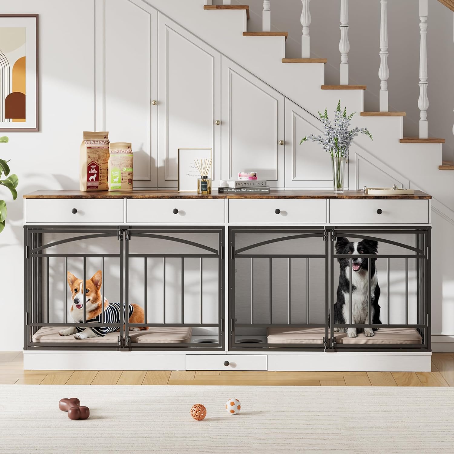 Garvee 78.7" Dog Crate Furniture