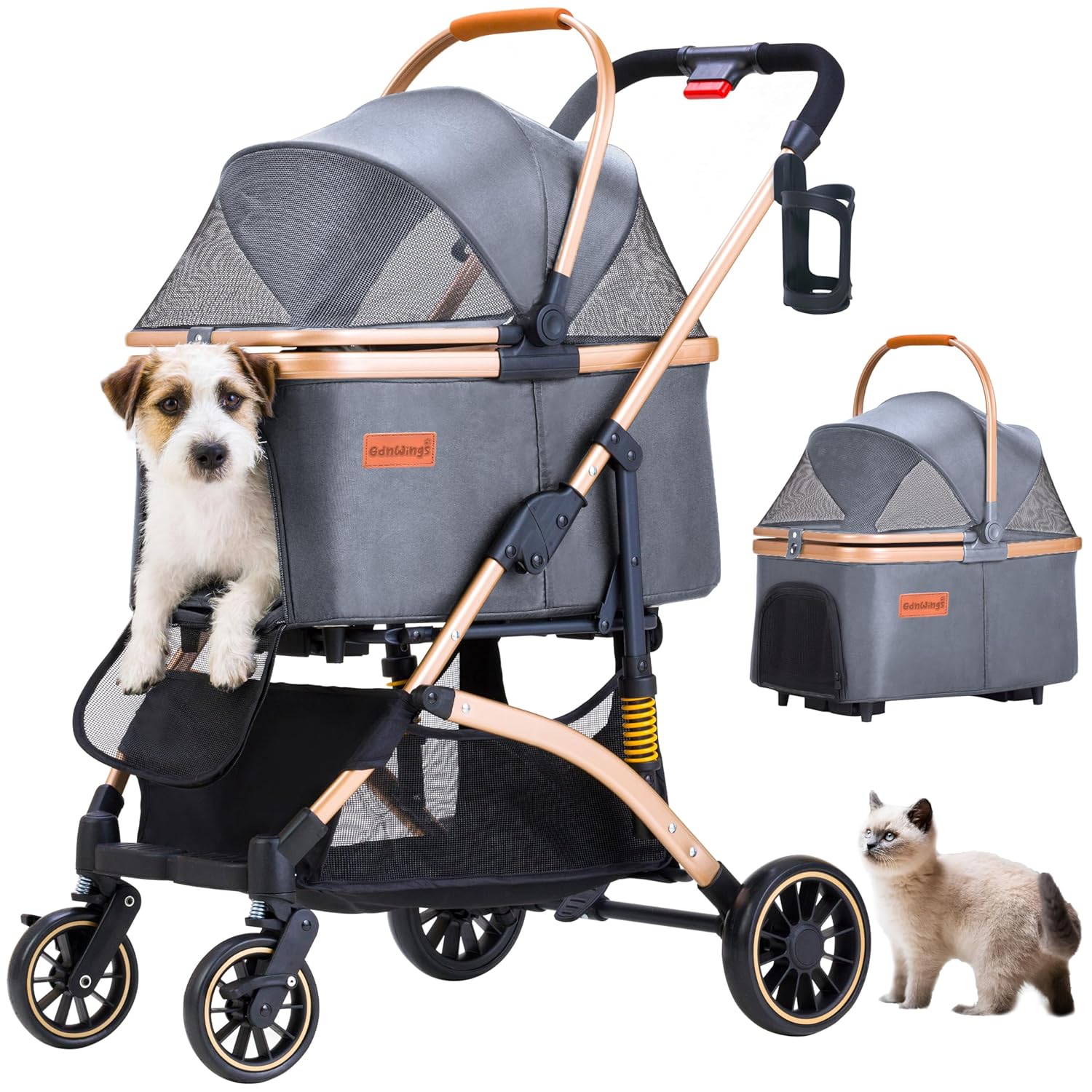 GdnWings Pet Stroller for Small Dogs