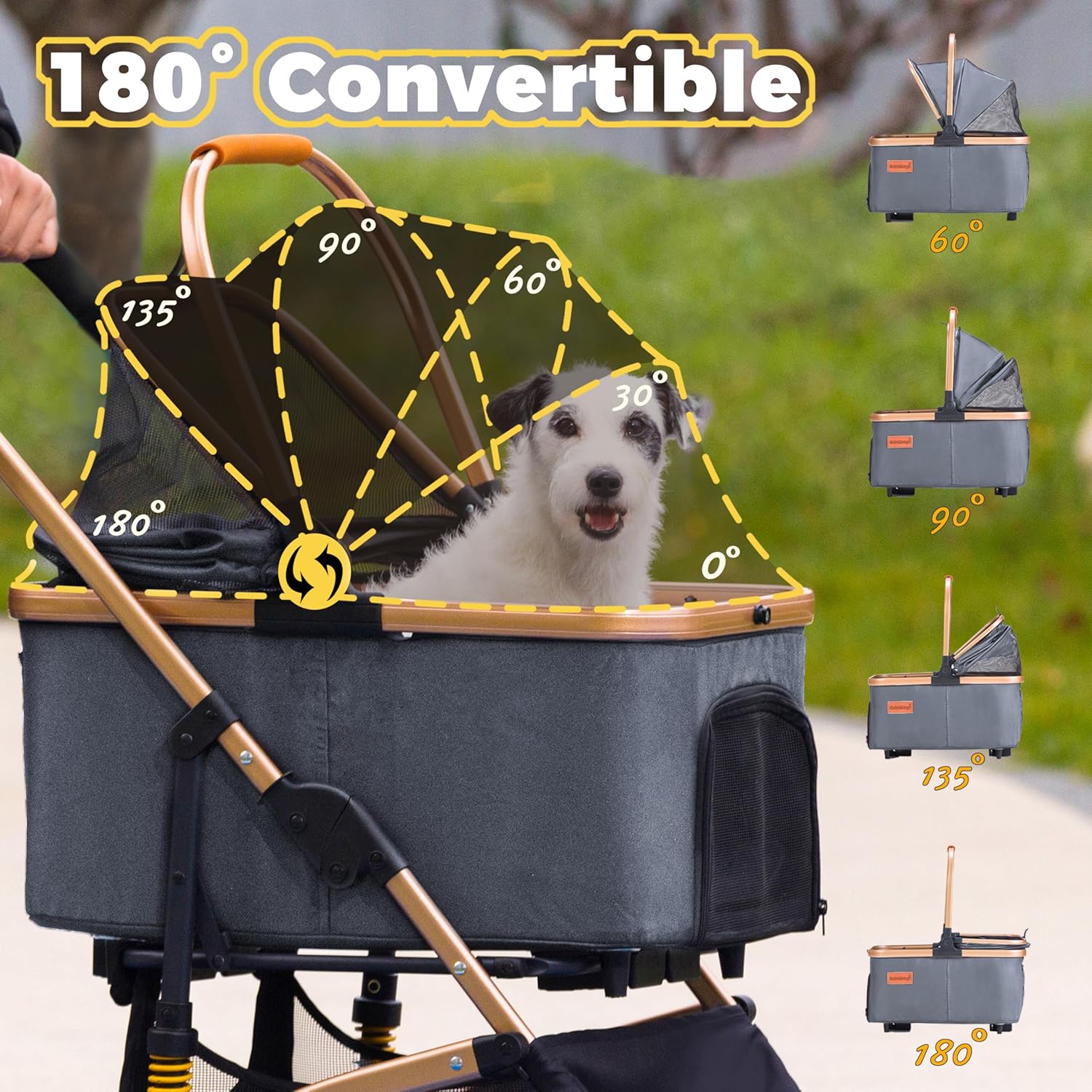 GdnWings Pet Stroller for Small Dogs