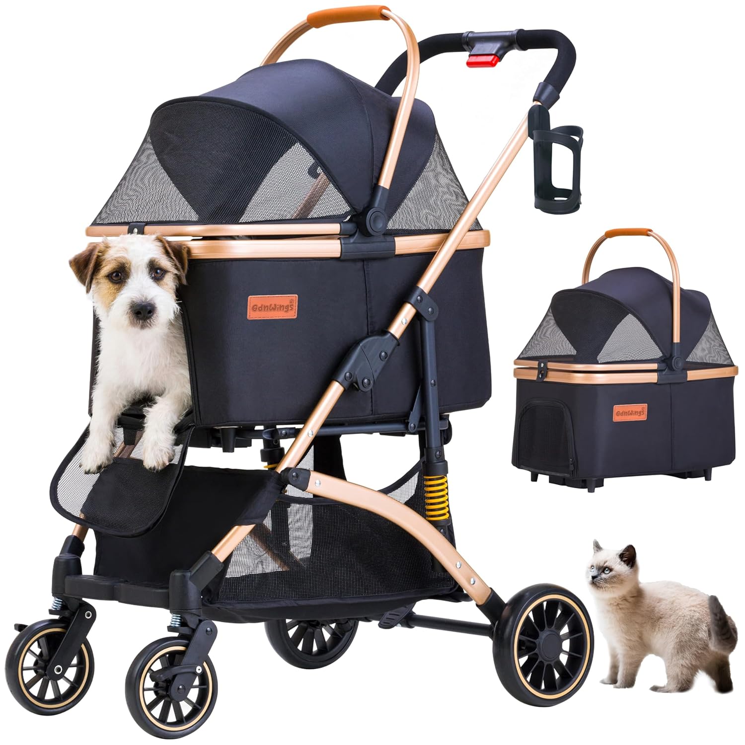 GdnWings Pet Stroller for Small Dogs