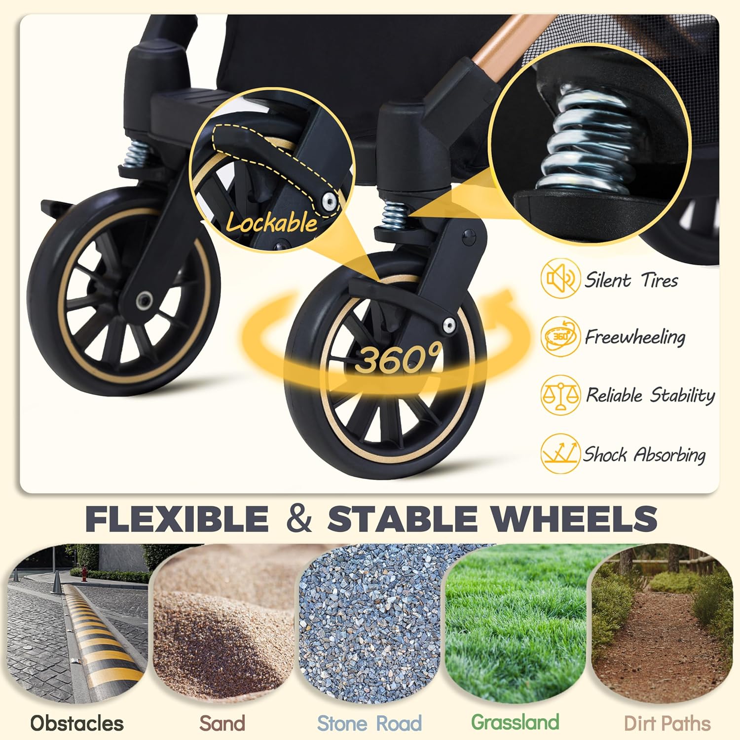 GdnWings Pet Stroller for Small Dogs