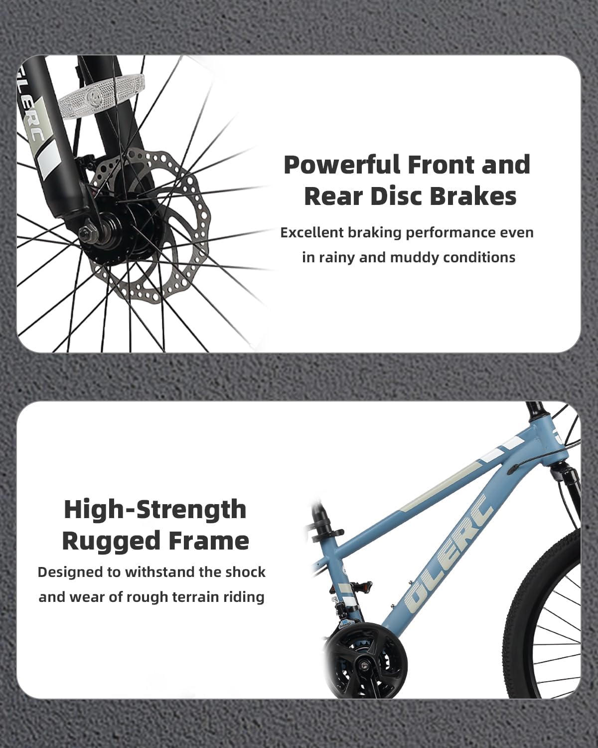 Glerc 24" SKYLINE 21-Speed Kids Mountain Bicycle