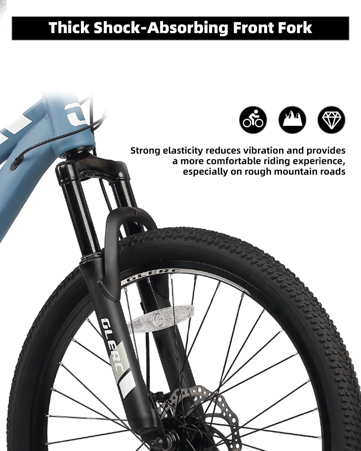 Glerc 24" SKYLINE 21-Speed Kids Mountain Bicycle