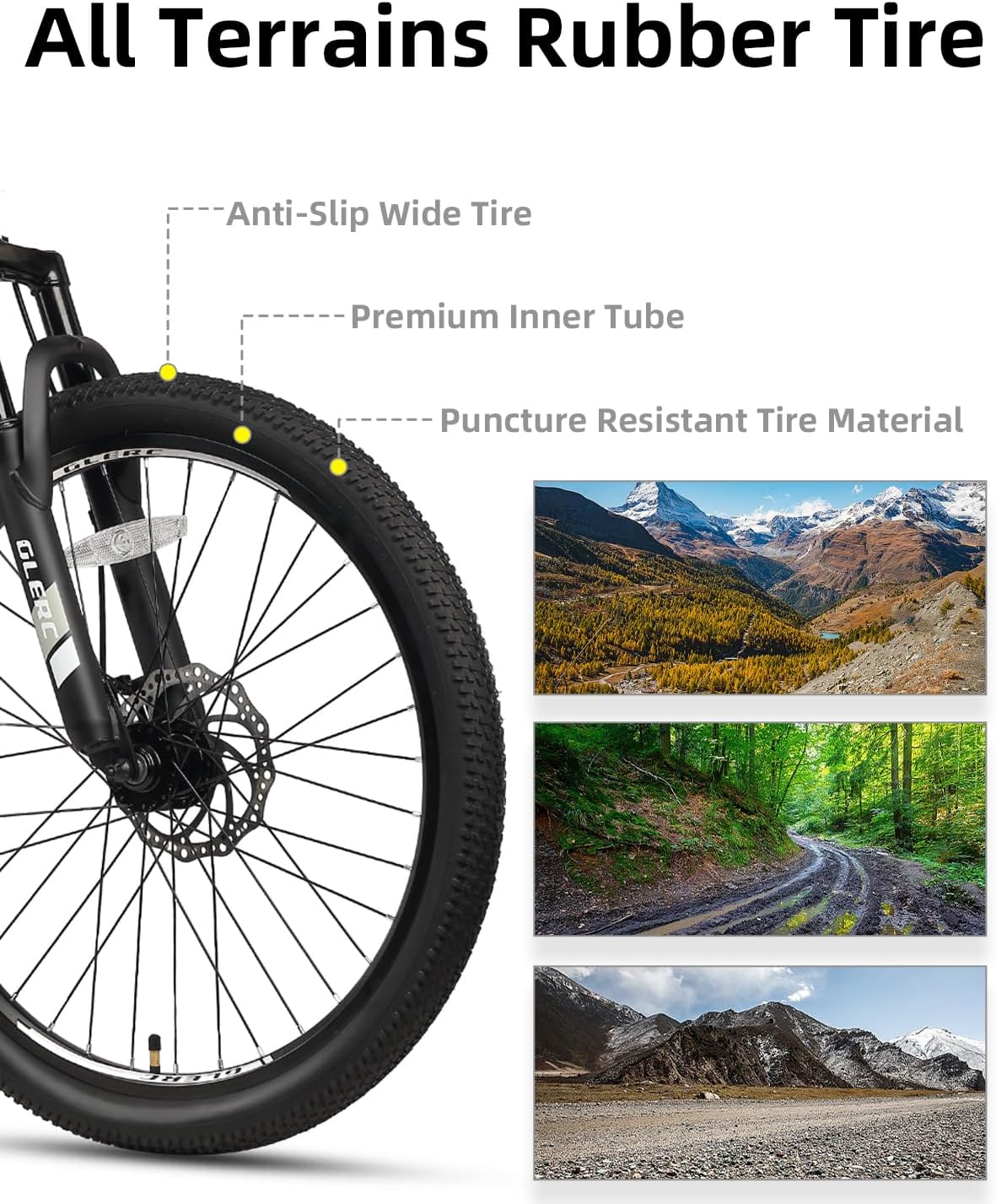 Glerc 24" SKYLINE 21-Speed Kids Mountain Bicycle