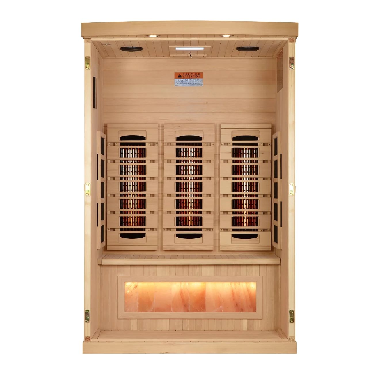 Golden Designs GDI-8020-03 Full Spectrum Himalayan Salt Bar 2 Person Infrared Sauna