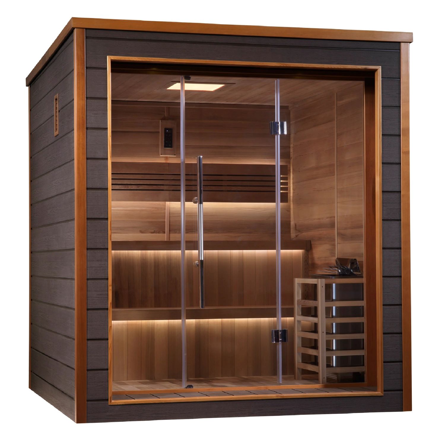 Golden Designs GDI-8206-01 "BERGEN" 6 Person Outdoor-Indoor Modern Series Traditional Sauna